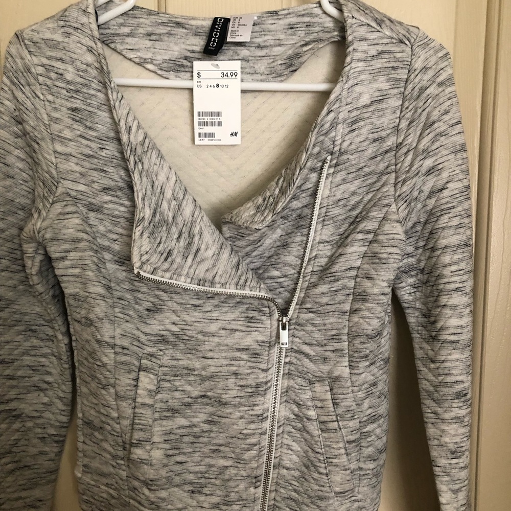 Light weight moto type cotton side zipper